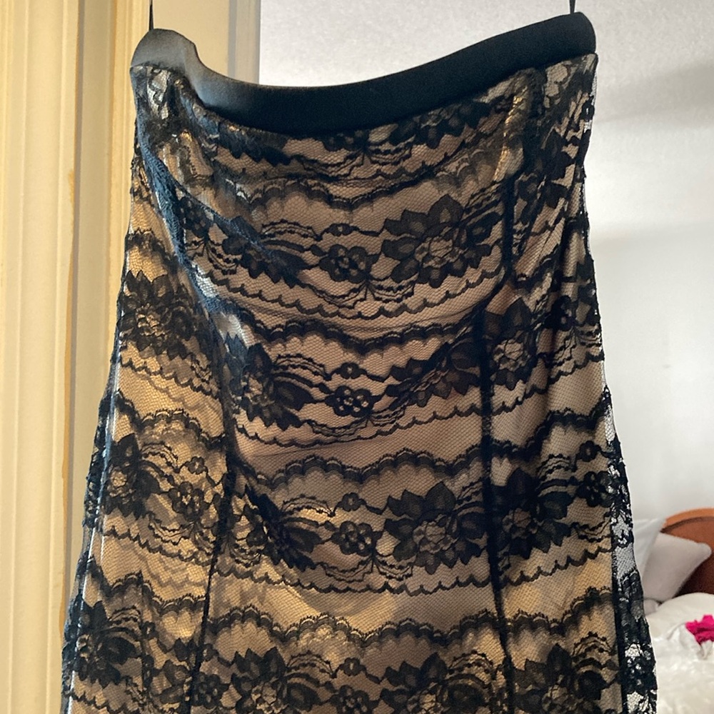 Gorgeous tie up back with zipper lace dress floor length